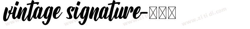 vintage signature字体转换